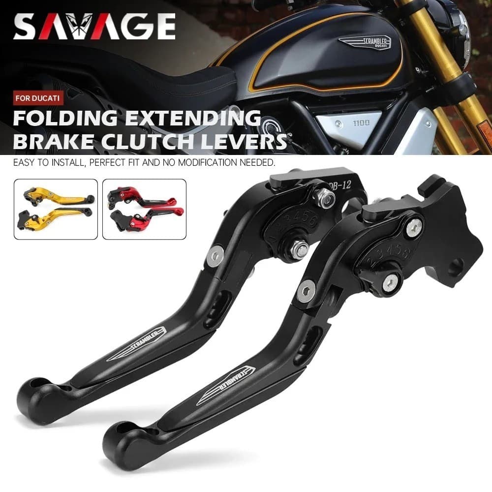 SAV Folding Clutch Brake Levers For DUCATI SCRAMBLER 1100 800 Full Trottle/ Icon 2018-2023 Motorcycle Accessories Extend
