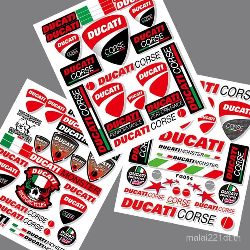 เหมาะสําหรับ DUCATI สติกเกอร์รถจักรยานยนต์กันน้ําสะท้อนแสงหมวกกันน็อคสติกเกอร์ DUCATI SCRAMBLER Retro Body สติกเกอร์ S8S2