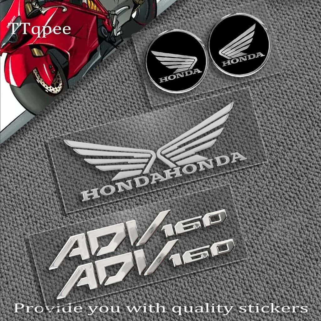 4PCS/6PCS 3D โลโก้ Srickers สําหรับ Honda ADV150 ADV160 adv150 adv160 adv 150 adv 160 ADV 150/160 Wing สติกเกอร์กันน้ํา Decal สติกเกอร์รถจักรยานยนต์