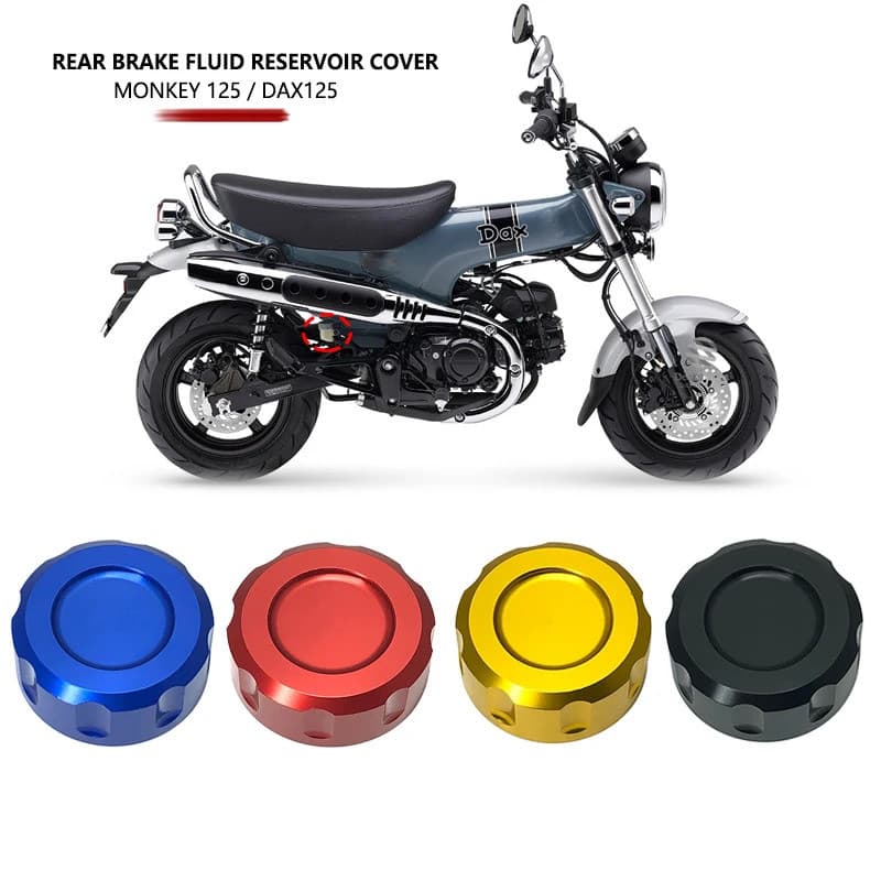 GF Motorcycle CNC Aluminum Rear Brake Fluid Reservoir Cover Cap For HONDA MONKEY125 Monkey 125 DAX125 DAX 125 2018-2023 
