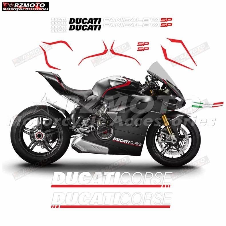 DUCATI film, PANIGALE V4 SP motorcycle fuel tank decals, line stickers, PANIGALE shell waterproof protector