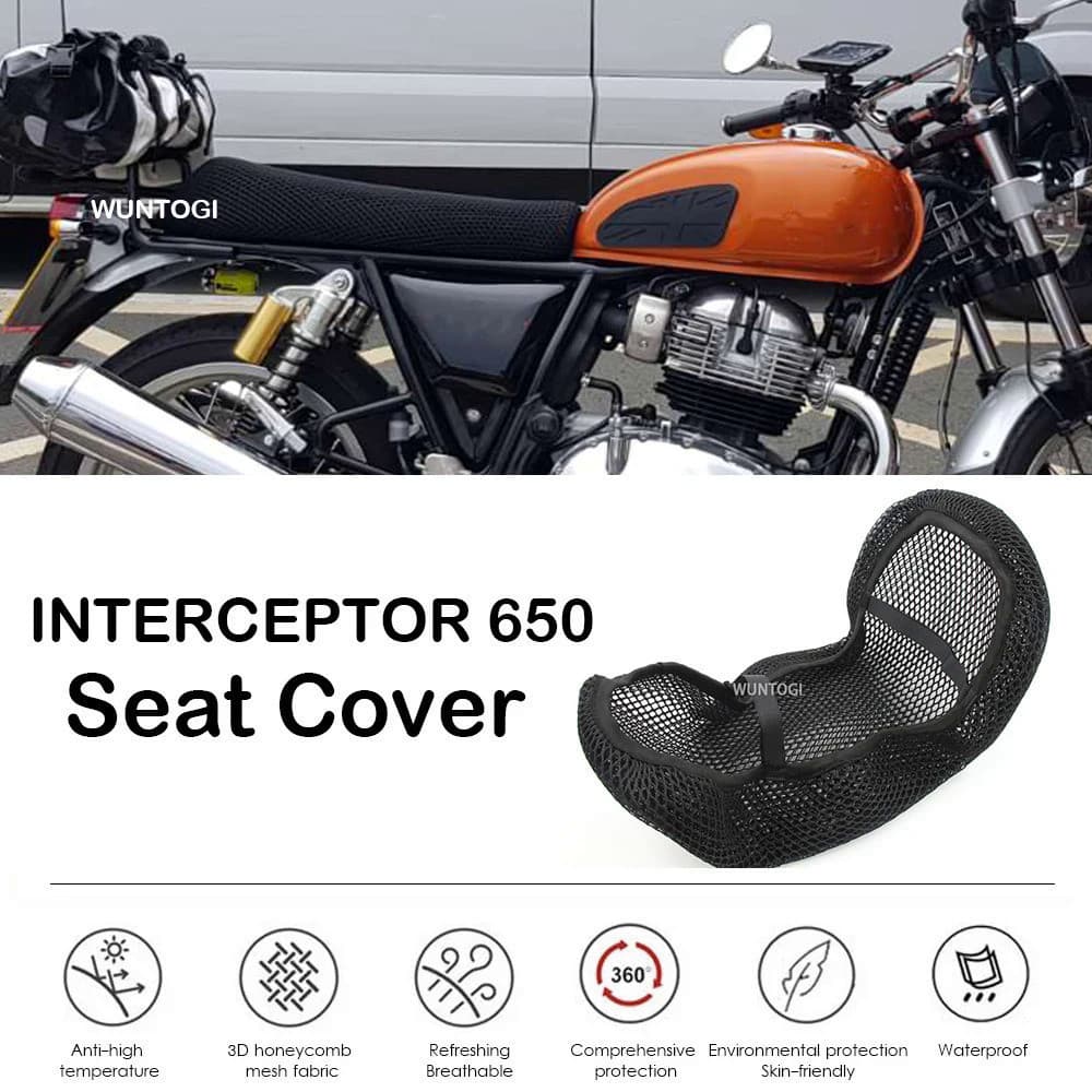 LQ Interceptor 650 Accessories Motorcycle Seat Cover for Royal Enfield INTERCEPTOR 650 2018-2022 Seat Non-slip Cushion