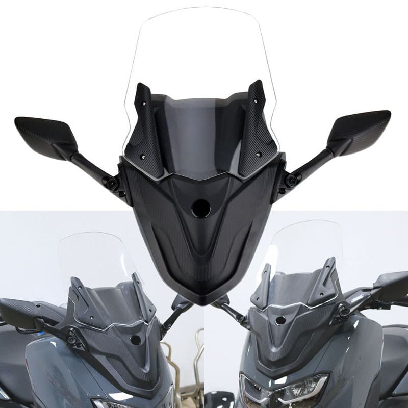 รถจักรยานยนต์กระจกกระจกด้านหน้าแผงหน้ากากกระจกมองหลังชุดสําหรับ YAMAHA N-MAX 155 125 NMAX155 NMAX125 N-MAX155 2021-23
