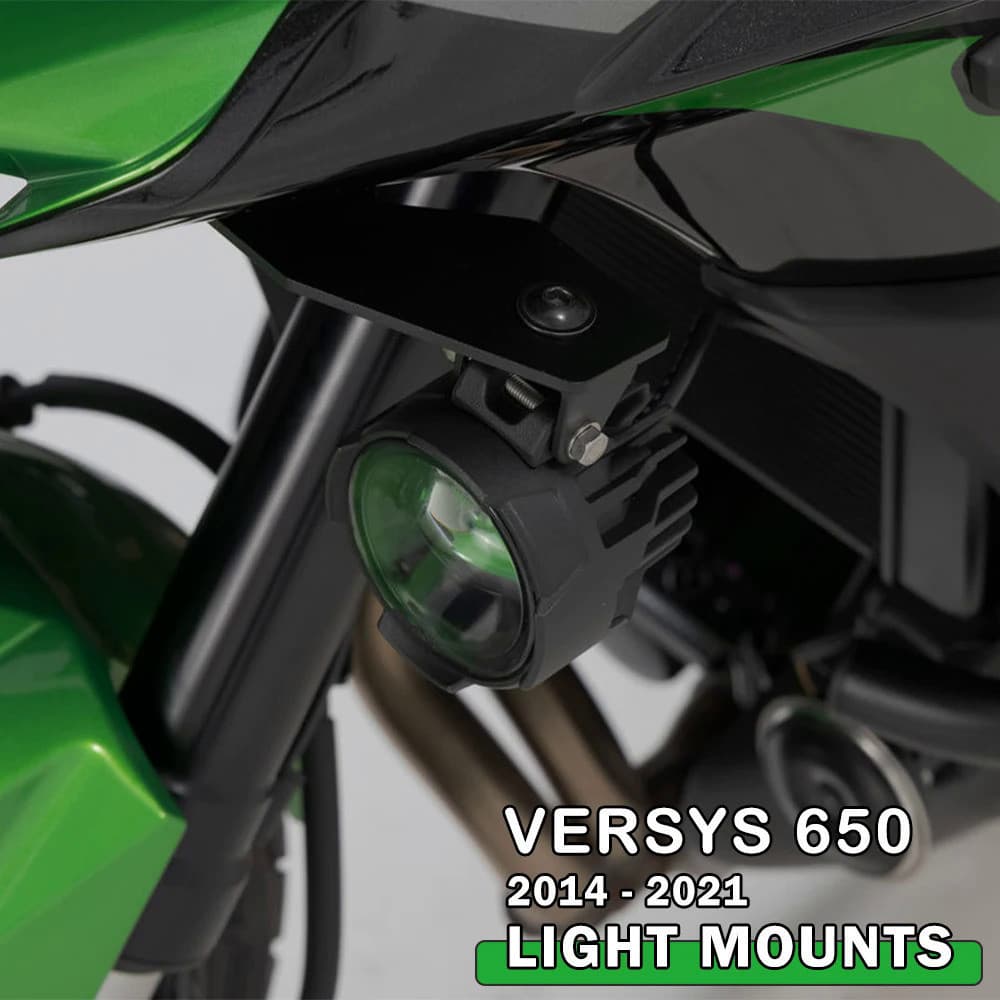 LQ VERSYS 650 Accessories Fog Light Mounts For Kawasaki Versys 650 Versys650 2014 - 2022 Light Mounting Holder Spot Ligh