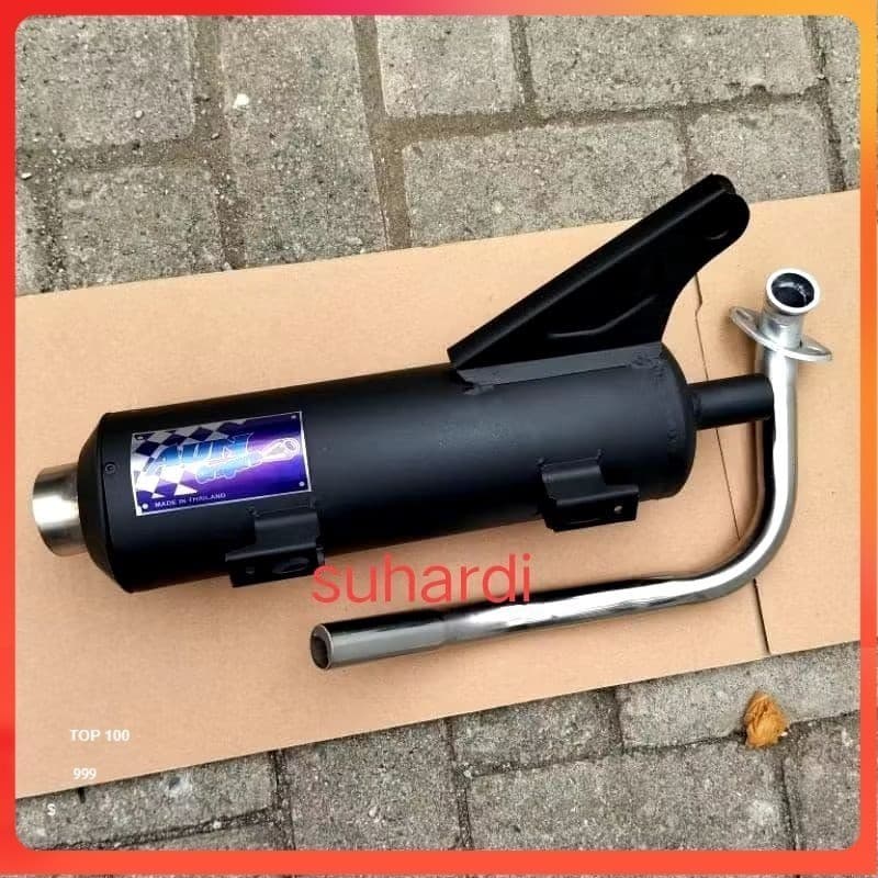 ท่อไอเสียซิ่งมาตรฐานสําหรับ Click 125i, Click 150i, Click 160i, 110i, Mio Fino, Scoopy i, Zoomer, Nouvo, Mio Fino 115, Mio 125i, PCX 150, PCX 160, Adv 150, 150, ADV 160, ADV 150, 160, Nmax 155, Aerox 155, Read125, i-con aerox v1 raciengabis