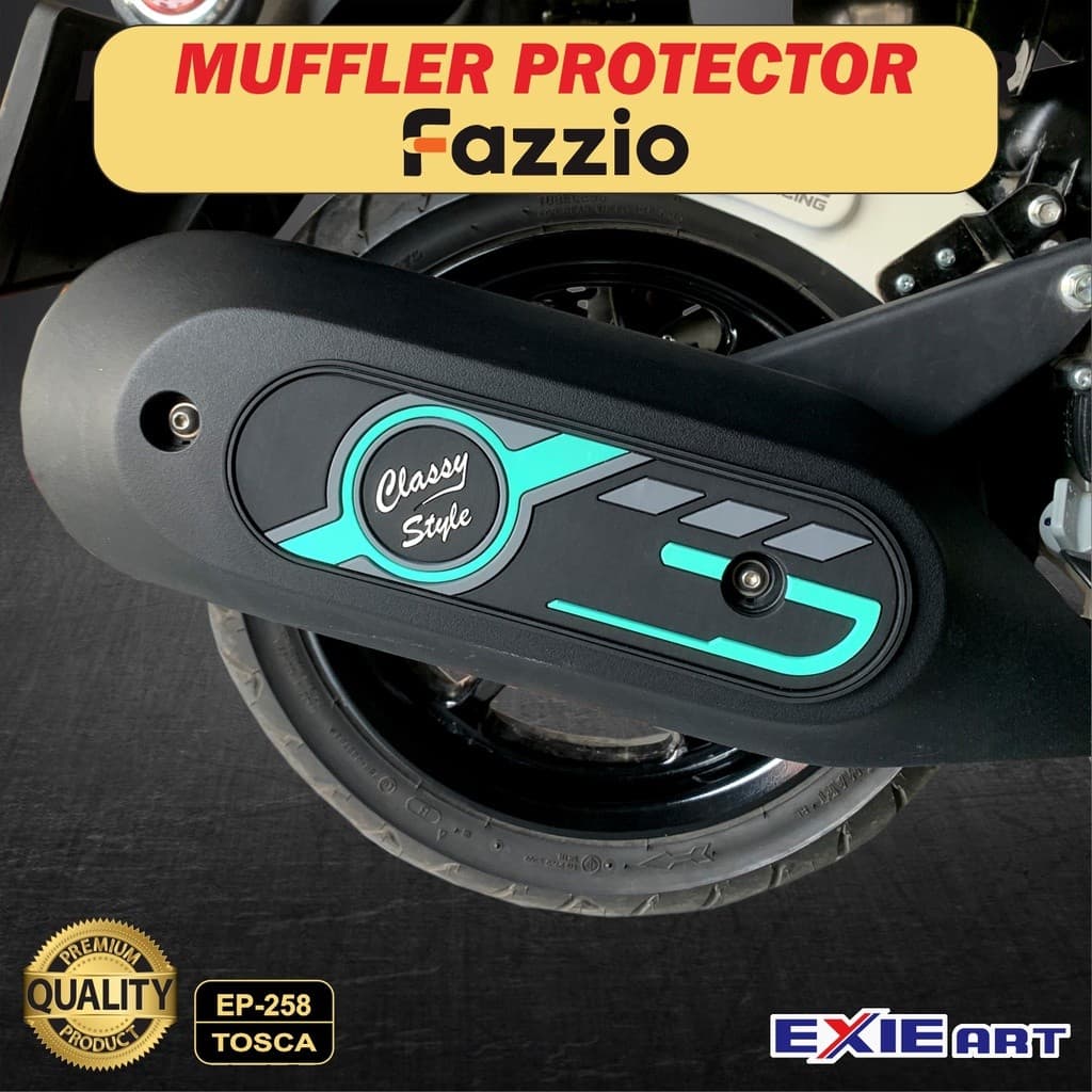 Muffler Body Protector Cover Yamaha Fazzio 125 Exie Art
