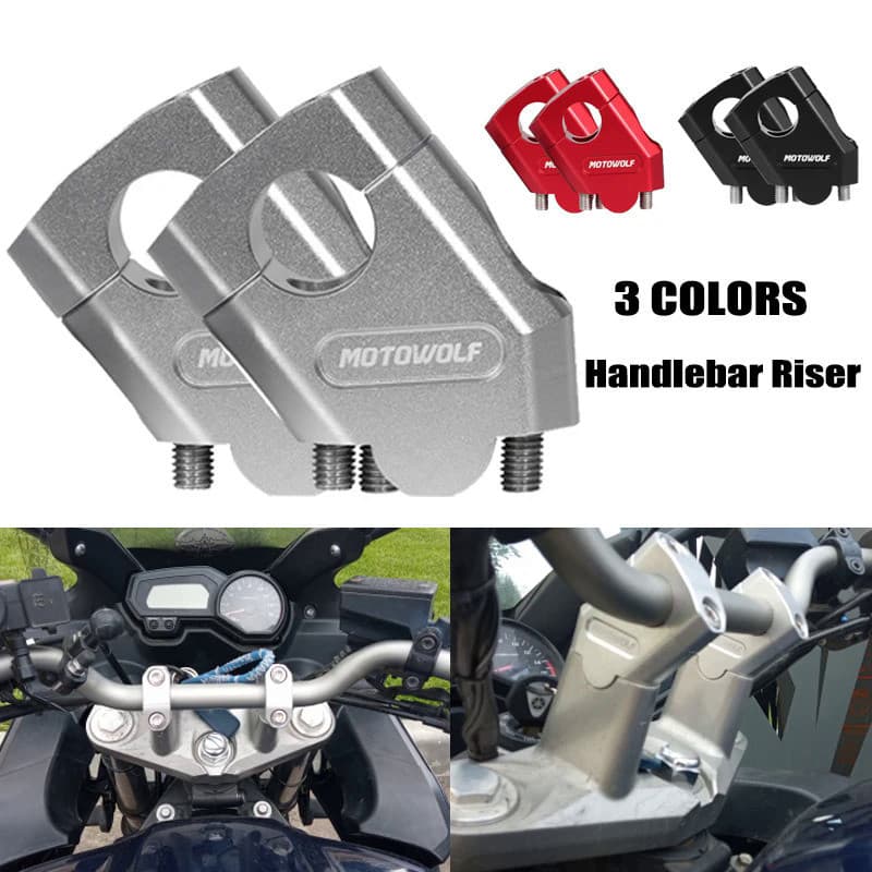 gS รถจักรยานยนต์ Handlebar Riser บาร์จับ Clamp 28มม.22มม.สำหรับ YAMAHA FZ6 S2 FZ 6 FAZERMT-07 MT-09 MT07 MT09 MT 07 MT 0