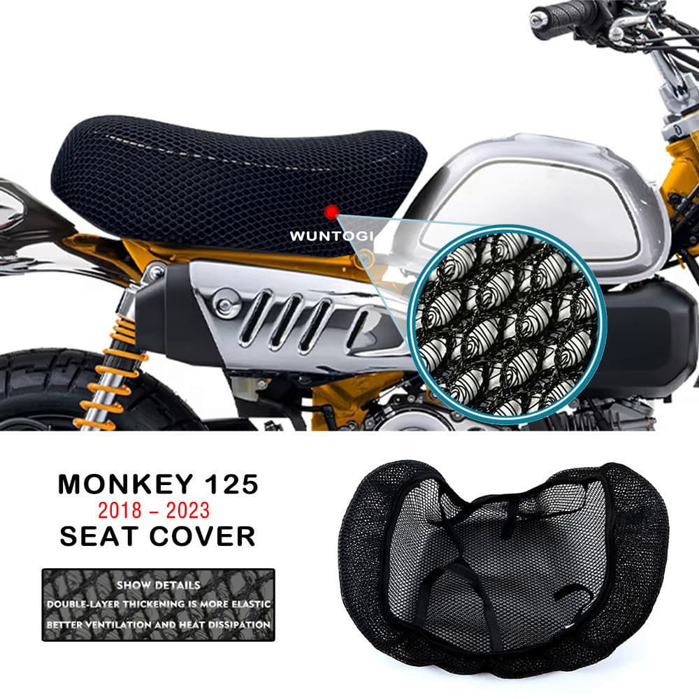 LQ Motorcycle Seat Cover for Honda Monkey 125 2018-2023 Seat Protect Cover Monkey125 Seat Cover Heat Insulation Cushion