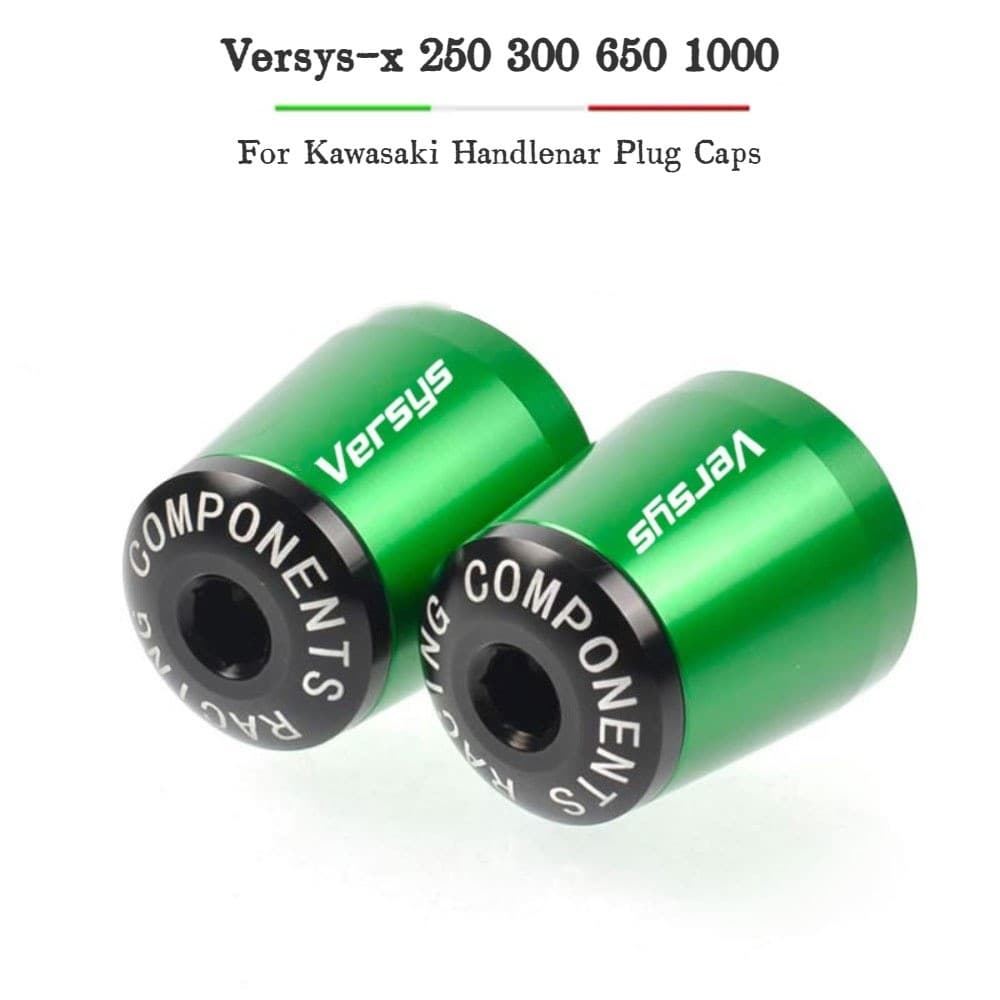 YMotorcycle Handle Bar Grip End Aluminium Handlebar End Weights For Kawasaki Versys-x 250 300 Versys650 Versys1000 Versy