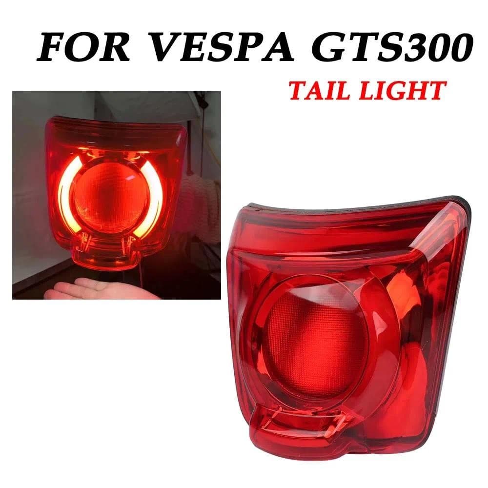 2020-2023 อุปกรณ์เสริมสำหรับ Vespa GTS300 GTS 300 อุปกรณ์เสริมรถจักรยานยนต์ไฟ LED GTS150เบรคหลังไฟท้ายรถบรรทุกด้านหลัง