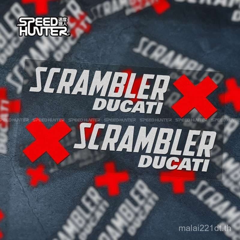 DUCATI SCRAMBLER DUCATI Self-Tour 800 Retro รถจักรยานยนต์สติกเกอร์กันน้ําสะท้อนแสงหมวกกันน็อคสติกเกอร์ C4BS
