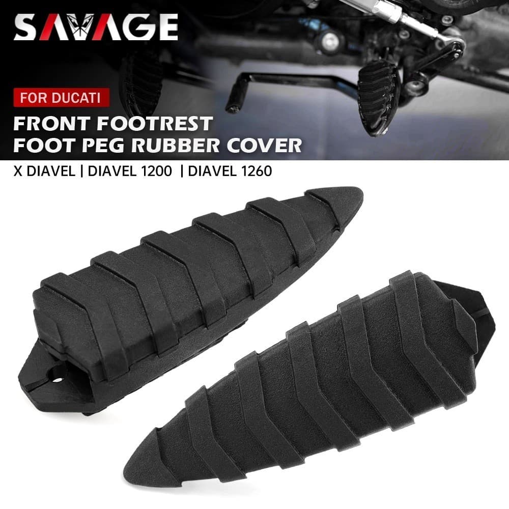 SAV Front Footrest Foot Peg Rubber Cover For DUCATI Diavel/Carbon XDiavel X Diavel 1260 1200 Motorcycle Accessories Peda