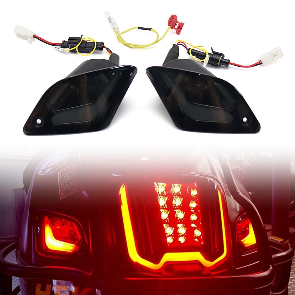 ใหม่ Fit สําหรับ Vespa GTS 300 GTS250 GTS300 GTS150 GTV300 GTV250 ไฟเลี้ยว LED กันน้ํา Flasher ไฟแสดงสถานะด้านหลังไฟโคมไฟ