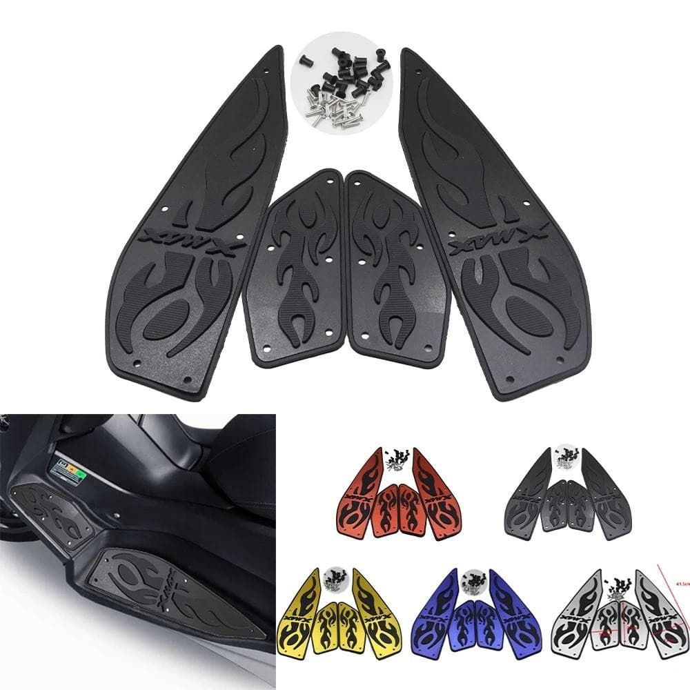 XMAX300 รถจักรยานยนต์ Footrest Foot Pads แผ่นเหยียบสำหรับ Yamaha XMAX 300 250 X-MAX300 X-MAX250 2017-2021 2018 2019
