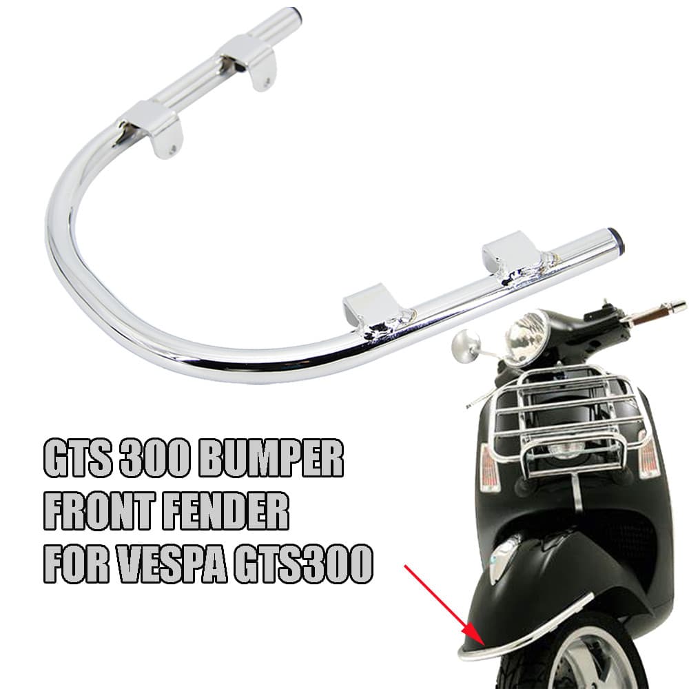 Yรถจักรยานยนต์สำหรับ Vespa GTS 300 GTS 250 GTV 300 GTS300 GTS250 GTV กันชนด้านหน้า Fender Fender กันชนสีดำ Fender U-บาร์