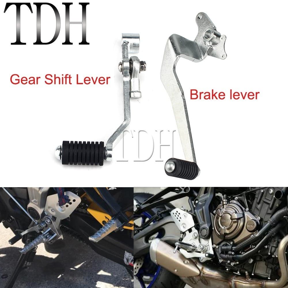 TH Steel Motorcycle Gear Shift Lever Left Pedal Shifter Brake lever For YAMAHA MT-07 MT07 MT 07 Tracer 700/GT FZ-07 XSR 