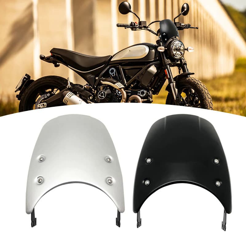 Mo For DUCATI Scrambler 400 800 2015-2021 2020 Windshield CNC Aluminum Wind Deflector Windscreen Fairing Wind Screen Mot