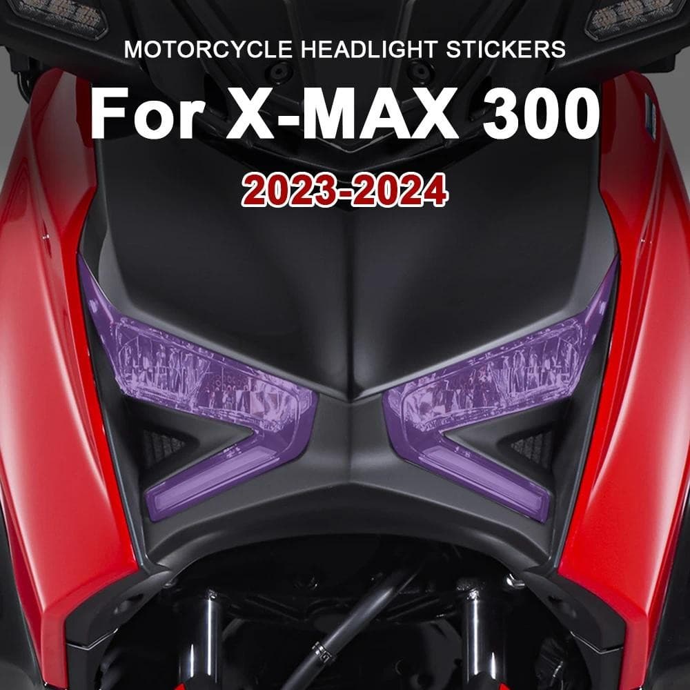 สีสันรถจักรยานยนต์ไฟหน้าสติกเกอร์อุปกรณ์เสริมสําหรับ Yamaha X-MAX300 XMax300 X Max 300 2023 2024 Clear ไฟหน้า Decal Protector