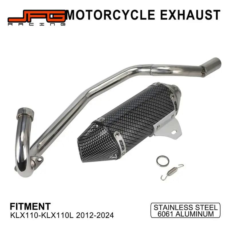 MoMotorcycle Accessories Exhaust Pipe Escape-Pipe Full System For Kawasaki KLX110 KLX 110 KLX110L KLX 110L 2012-2023 202