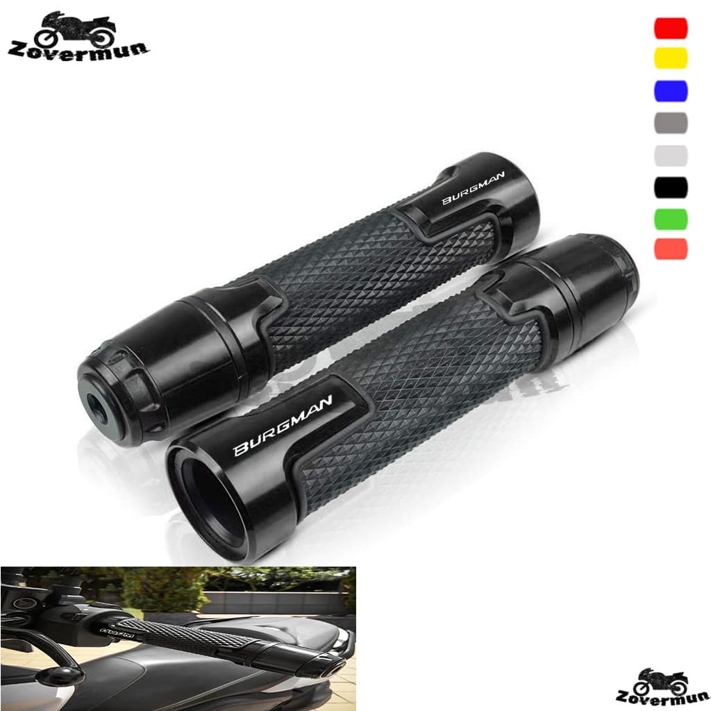 สําหรับ SUZUKI Burgman 125 UH-125 UH-150 UH-200 AN-250 AN-400 AN400Z อุปกรณ์เสริมรถจักรยานยนต์ CNC Anti Slip Handle Grip ออกแบบตามหลักสรีระศาสตร์ Plug And Play