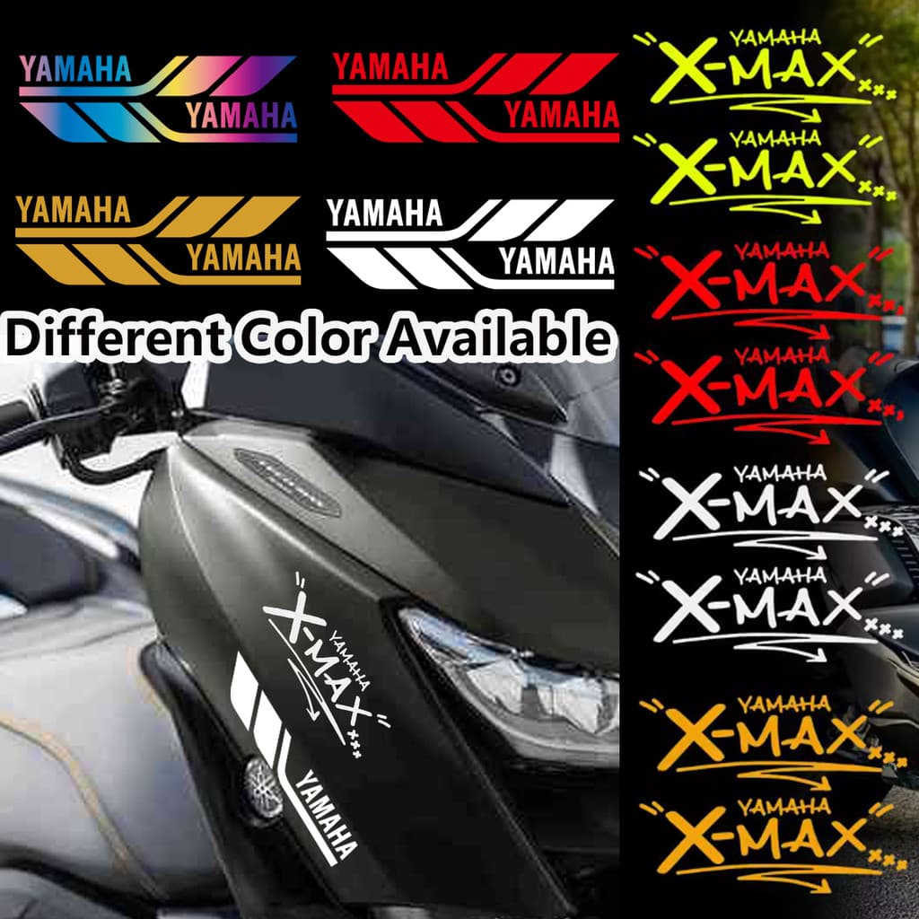สะท้อนแสง XMAX โลโก้ป้ายสติกเกอร์รถจักรยานยนต์กระจกดึงดอกไม้รูปลอกสําหรับ Yamaha XMAX X-max XMAX
