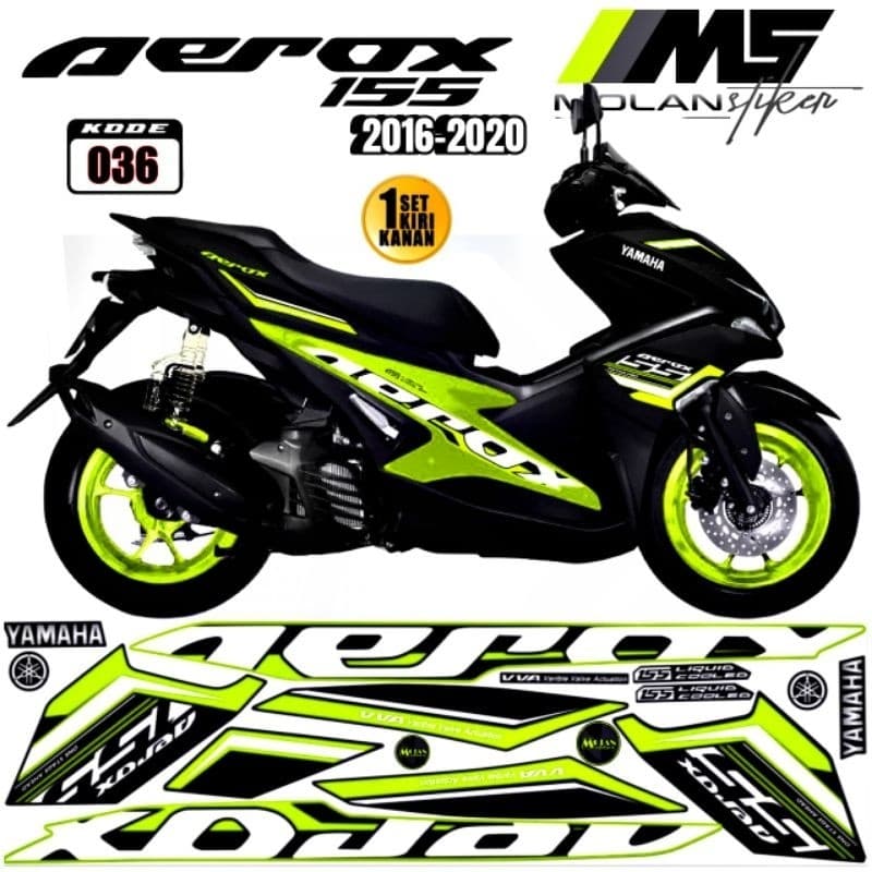 สติ๊กเกอร์รูปลอก Striping Variations Aerox เก่า Aerox 155 เก่า 2016-2019 Aerox 155 Yamaha 155 Vva Abs 155 ประเทศไทย Yamaha Nvx 155 เก่า |รูปลอกกึ่งเต็มตัว