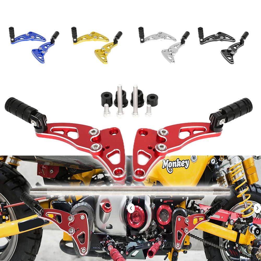 L&R หมุดเท้าที่วางเท้าสําหรับ Honda Monkey125 2018-2025 MONKEY 125 พักเท้าผู้โดยสาร