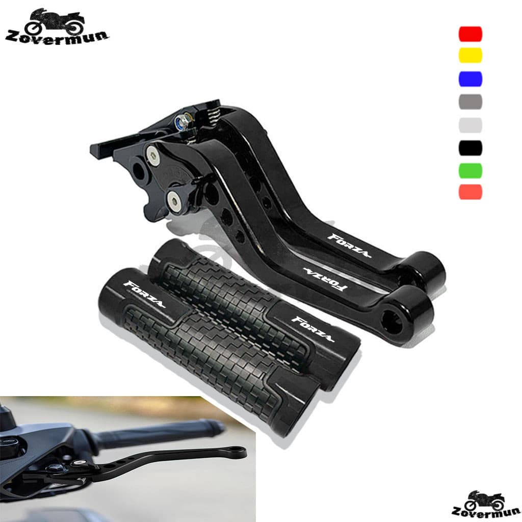 สำหรับ Honda Forza 350 300 250 125อุปกรณ์เสริมรถจักรยานยนต์คลัทช์ Handle Grip CNC อลูมิเนียมชุด6 STAGE ปรับ Plug and Play มือเบรค forza 350 โช๊คหน้า forza 350