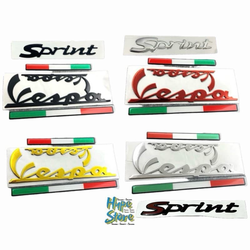 Piaggio Vespa Latin 3D Emblem ทุกรุ่น GTS GTV LX LXV Sprint Primavera 150 125 250 300 Stker Vespa Decal 3D EMBLEM คุณภาพสูง RAISED พร้อม STRONG ADHESIVE