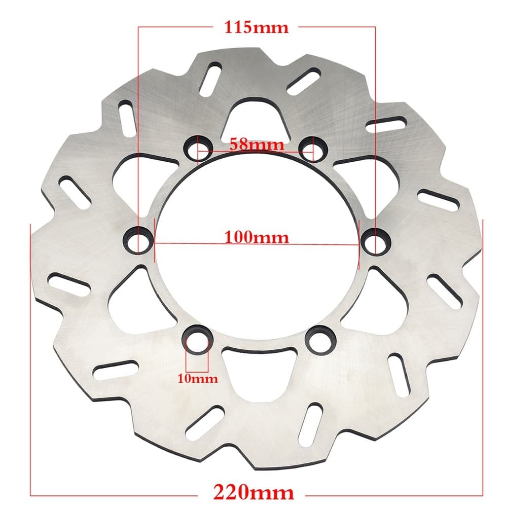 ด้านหลังดิสก์เบรกโรเตอร์สําหรับ KAWASAKI KDX125 KDX200 KDX220 97-06 KDX250 KLX250 05-07 KLX300 97-07 KDX 125 200 220 250 KLX 250 300