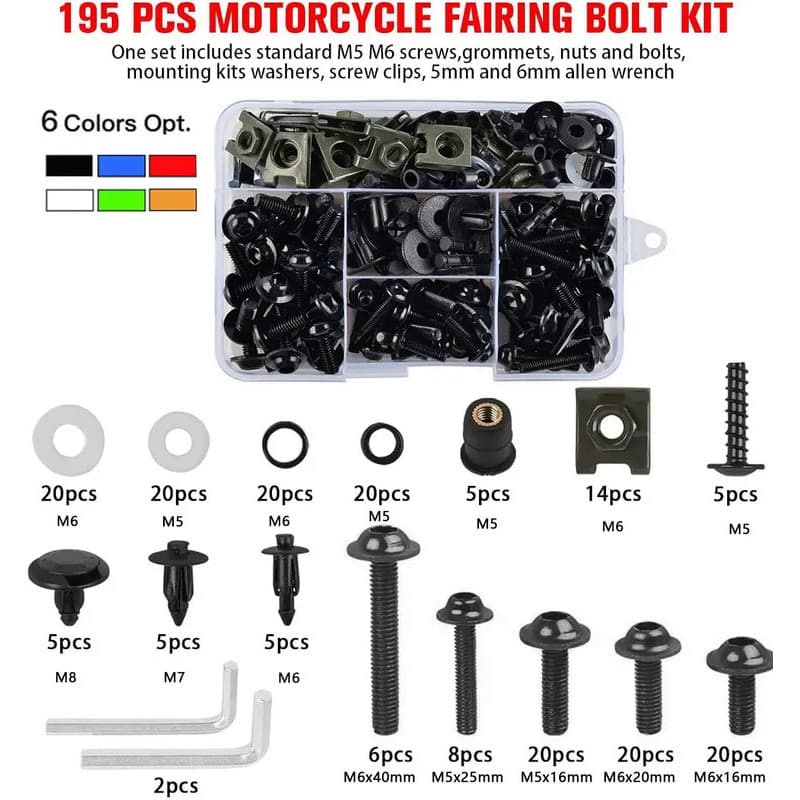 Motorcycle Fairing Bolts Screws Kit Nut Clips For DUCATI 748 749 750 800 899 999 1098 1199S EVO ST2 ST3 X Diavel 696 916