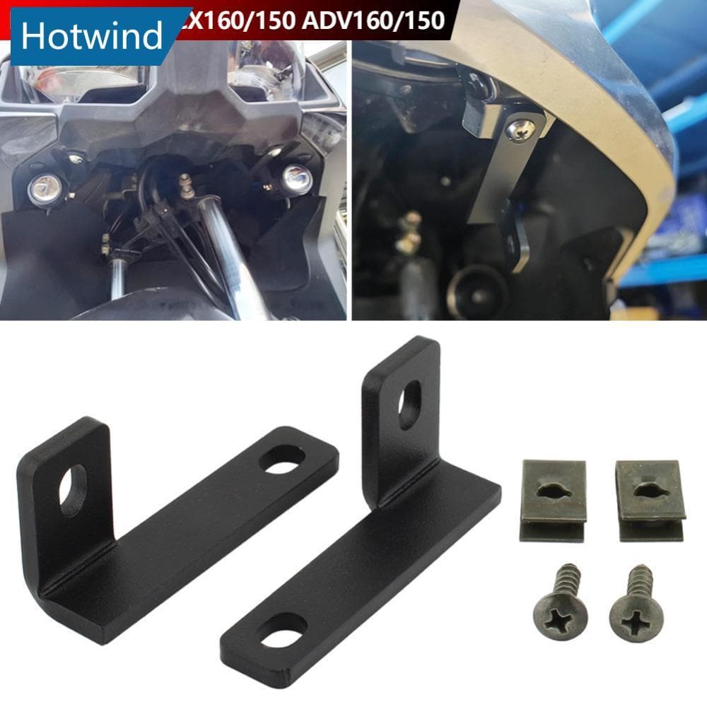HW 1 คู่รถจักรยานยนต์ซ่อนไฟตัดหมอกยึดสําหรับ Honda PCX160/150 ADV160/150 Spot Light ผู้ถือการปรับเปลี่ยนอุปกรณ์เสริม G7K8