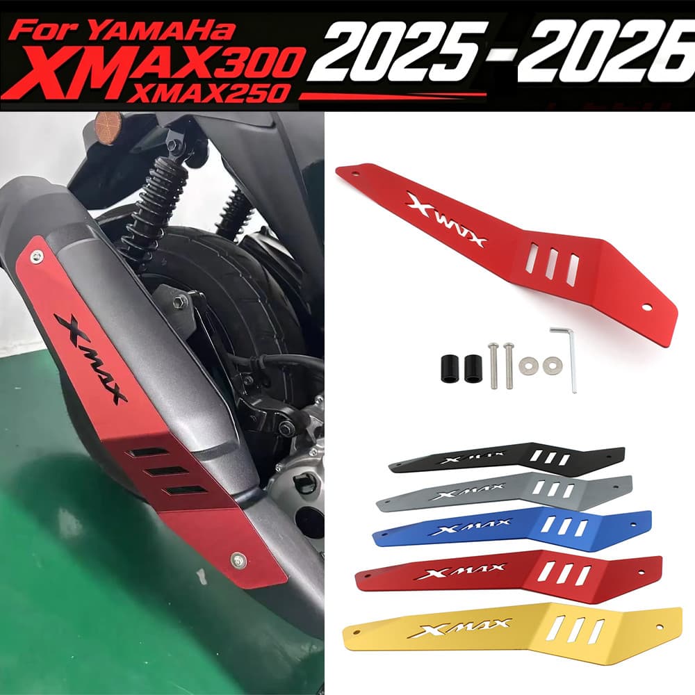 สําหรับ YAMAHA XMAX300 XMAX250 2025 2026 X-MAX XMAX 300 250 อุปกรณ์เสริมรถจักรยานยนต์ท่อไอเสียฝาครอบป้องกันเกราะป้องกัน