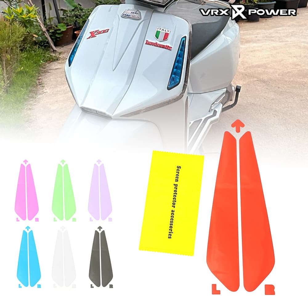 สําหรับ Lambretta X300 X250 X200 ไฟเลี้ยวป้องกันฟิล์มสัญญาณด้านหน้า Anti-Scratch ฟิล์มสติกเกอร์