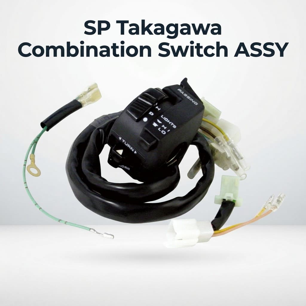 ชุดสวิตช์รวมแฮนด์ SP Takegawa 12V สำหรับ Honda Monkey (05-09-0016) | SP Takegawa Combination Switch Assembly, 12V, for Honda Monkey, 05-09-0016