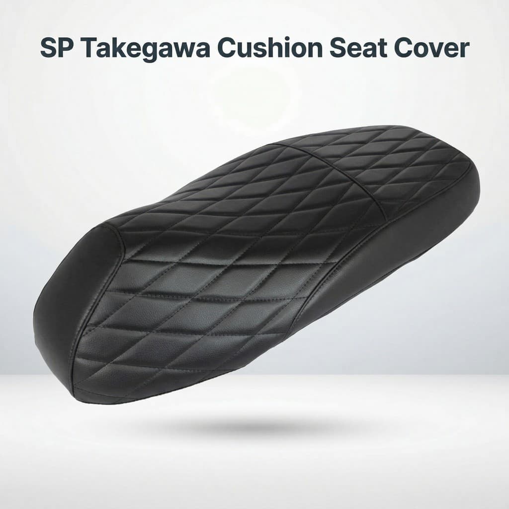 ปลอกเบาะลายเย็บเพชร SP Takegawa สีดำ สำหรับ Honda Lead 125 (JF45) 09-11-0296 | SP Takegawa Diamond-Stitch Seat Cover, Black, for Honda Lead 125 JF45, 09-11-0296