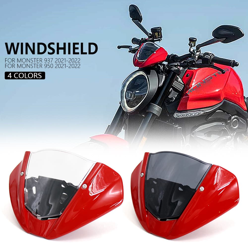 OT Motorcycle Windshield Wind Screen Shield Deflector Cover Accessories For Ducati MONSTER 950 Monster 937 2021 2022 202