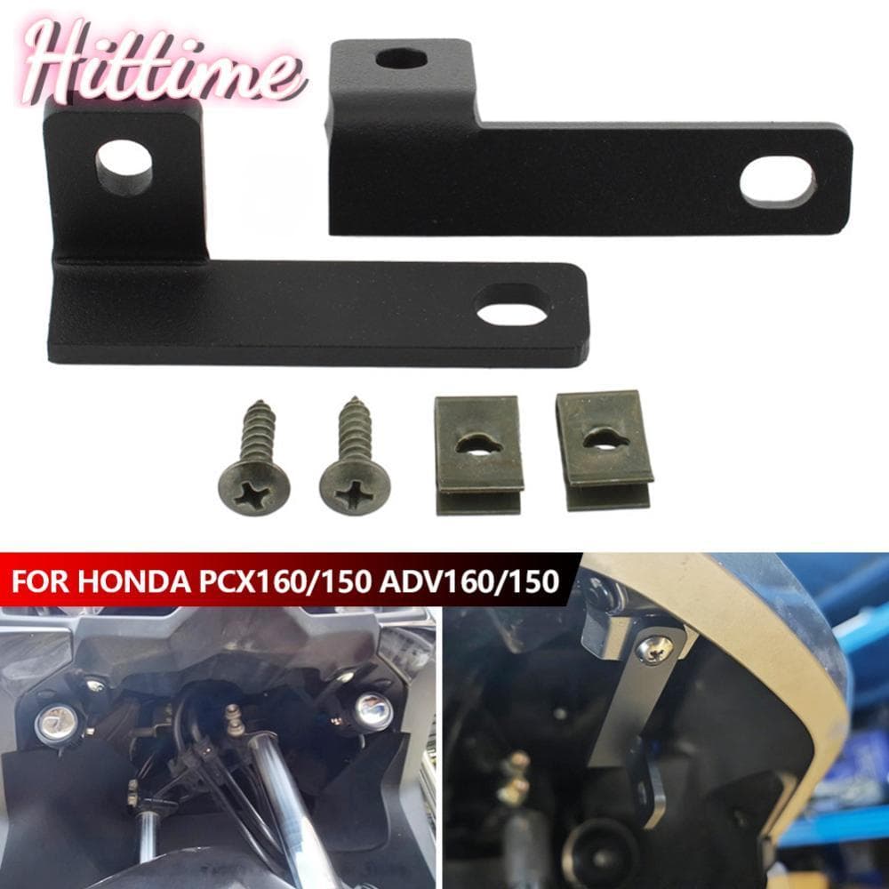 HITTIME 1 คู่รถจักรยานยนต์ซ่อนไฟตัดหมอกยึดสําหรับ Honda PCX160/150 ADV160/150 Spot Light ผู้ถือการปรับเปลี่ยนอุปกรณ์เสริม M2T9