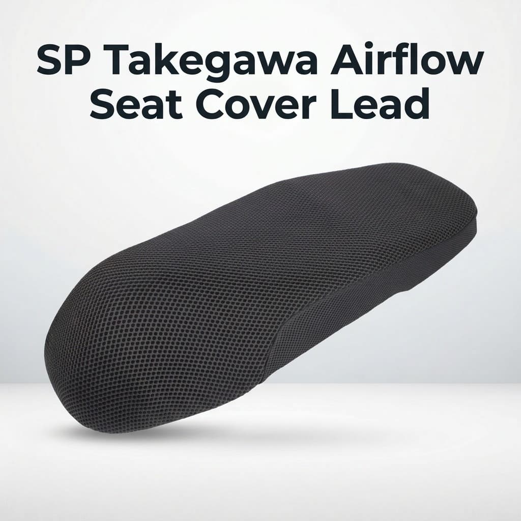 ปลอกเบาะระบายอากาศ (Airflow) SP Takegawa สำหรับ Honda Lead 125 สีดำ 09-11-0297 | SP Takegawa Airflow Seat Cover for Honda Lead 125, Black, 09-11-0297