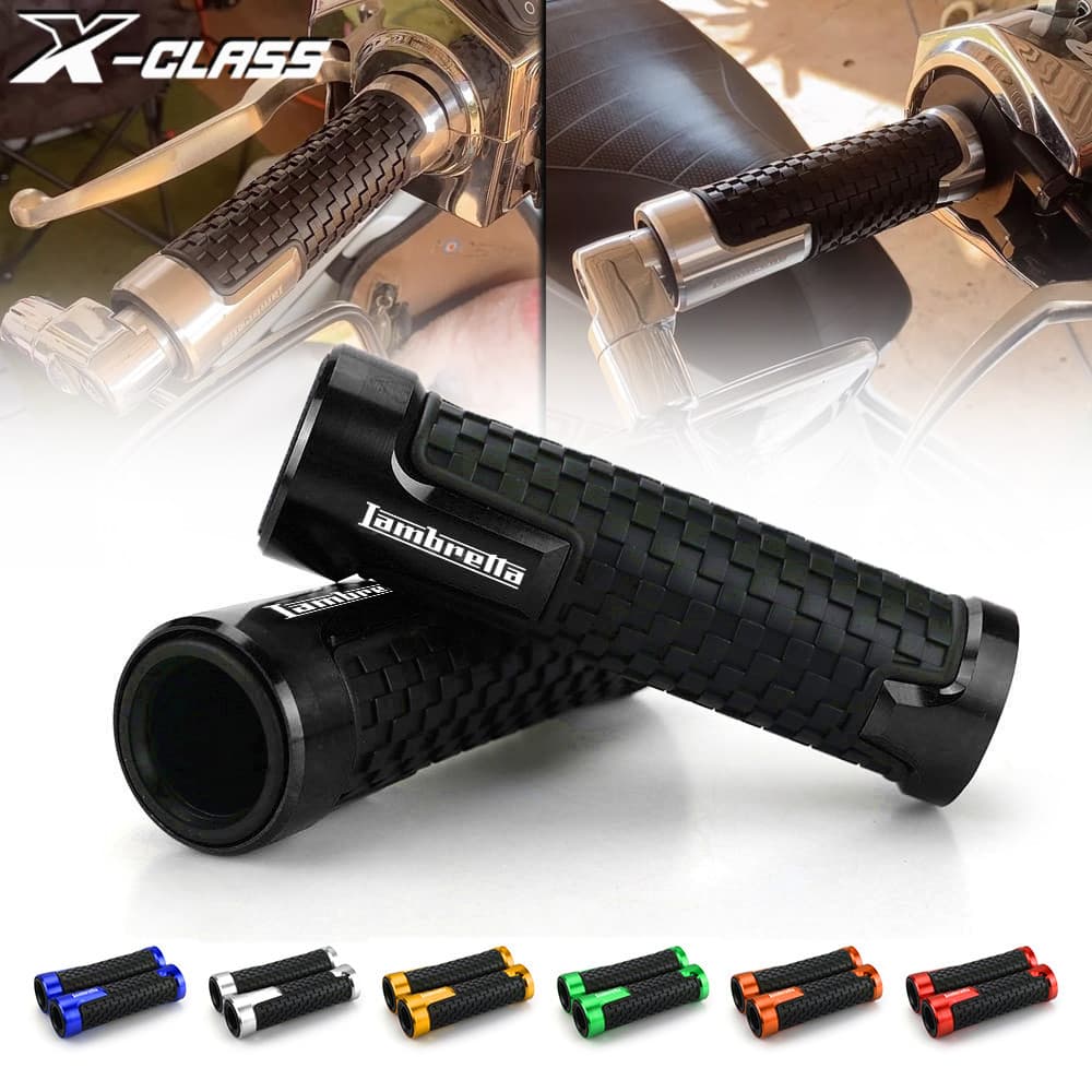 สําหรับ Lambretta X300 V200 G350 X250 สกู๊ตเตอร์จับบาร์ยางเจล Non-seal CNC Hand Grips