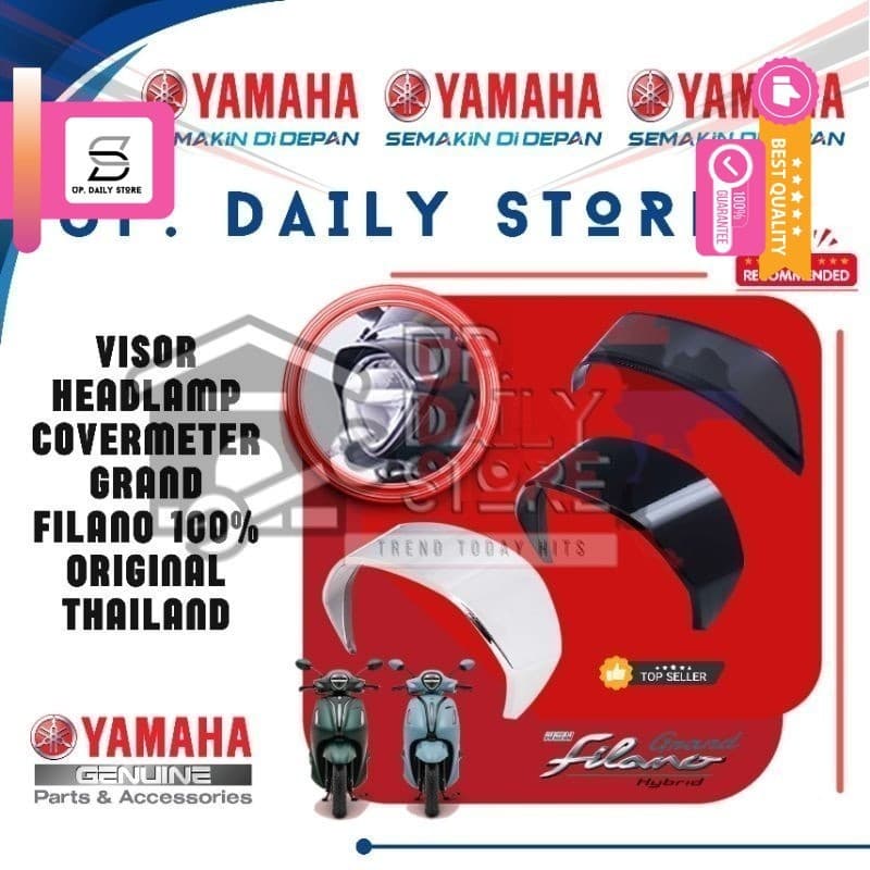 Visor ไฟหน้าและVisor Covermeter Yamaha Grand Filano ของแท้ 100% สินค้า Yamaha ของไทย