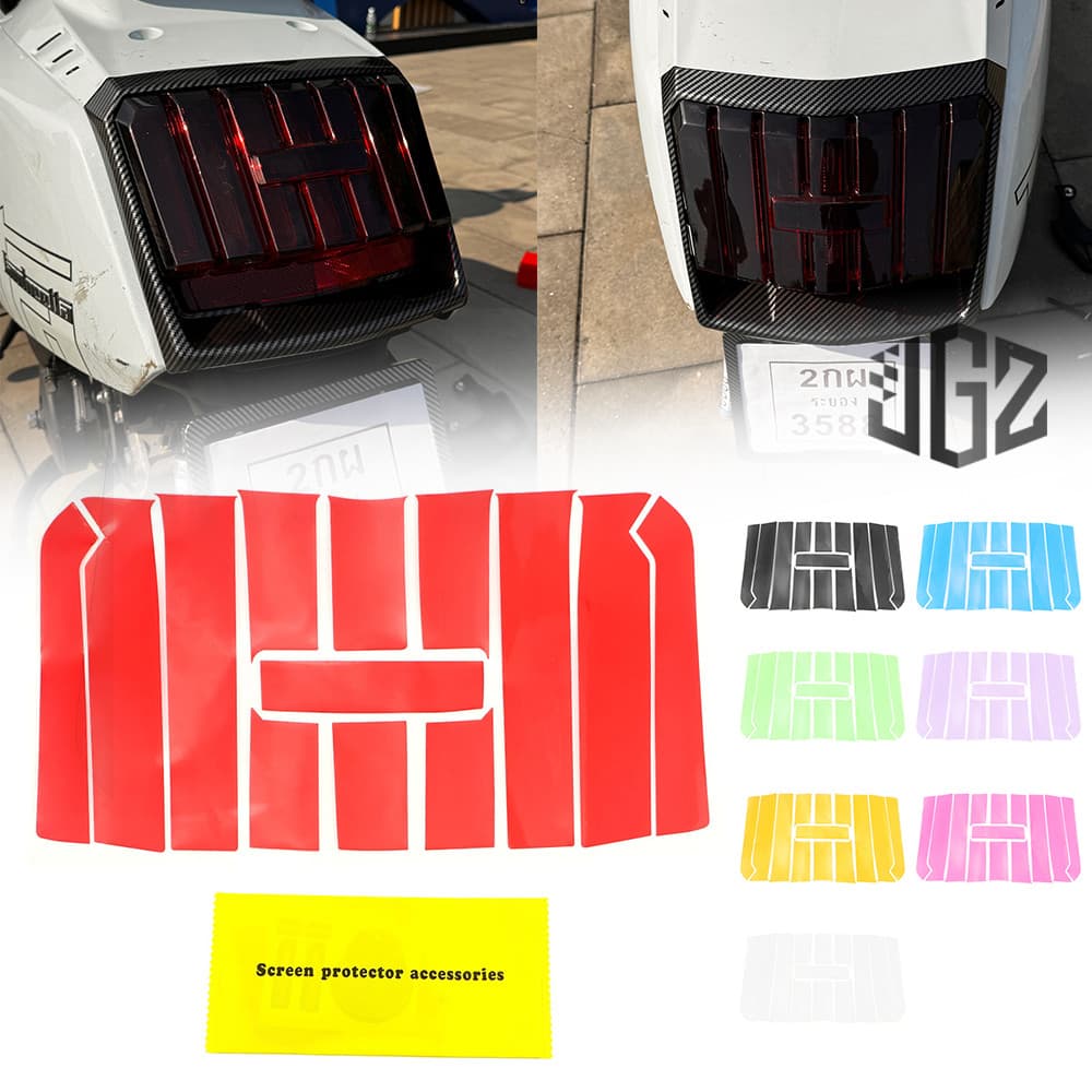 สําหรับ Lambretta X300 X250 X200 ไฟท้ายฟิล์ม PVC ด้านหลังโคมไฟ Anti-Scratch ฟิล์มป้องกัน
