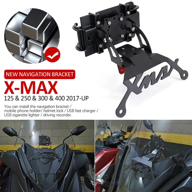 XC สำหรับ YAMHA X-MAX XMAX 125 250 300 400รถจักรยานยนต์ GPS Navigaton แผ่น Bracket Bar Mount Fit XMAX125 XMAX250 XMAX300