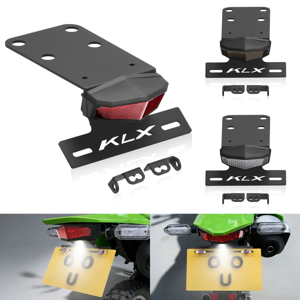 สําหรับ KAWASAKI KLX 300 KLX 300SM KLX250 KLX250S KLX250SF หาง Tidy ไฟท้าย LED ไฟเลี้ยวสัญญาณรถจักรยานยนต์กรอบป้ายทะเบียน 