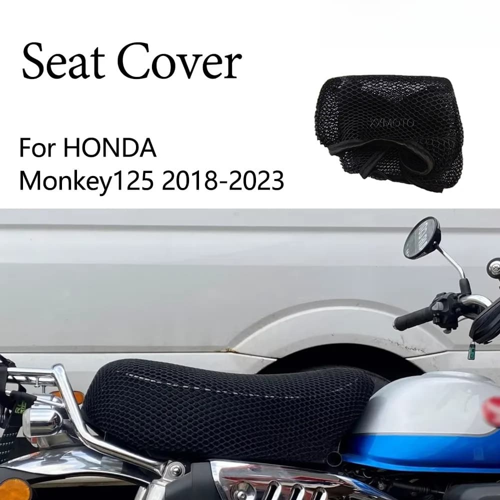 สําหรับHONDA Monkey125 Monkey 125 2018-2023 ผ้าคลุมเบาะรถจักรยานยนต์ฉนวนกันความร้อน3Dผ้าBreathableลื่นป้องกันเบาะ