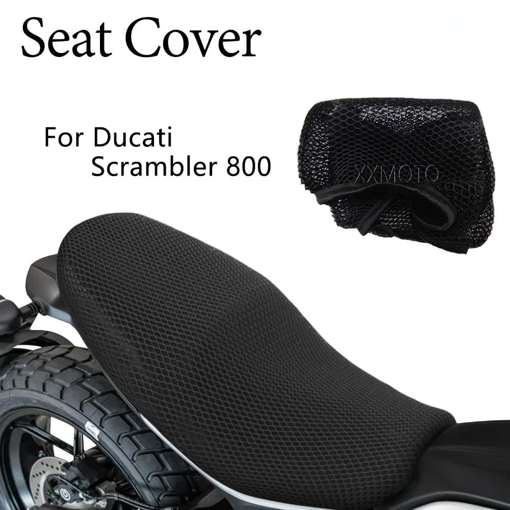 สําหรับ Ducati Scrambler800 Scrambler 800 ผ้าคลุมเบาะรถจักรยานยนต์ฉนวนกันความร้อน 3D ผ้า Breathable Non-Slip ป้องกันเบาะ