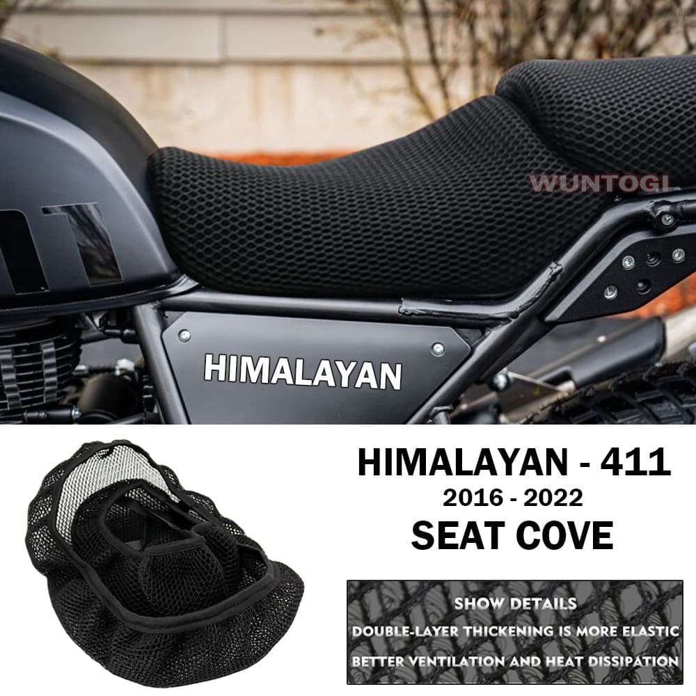 LQ รถจักรยานยนต์ที่นั่งสำหรับ Royal Enfield Himalayan 411 2016-2022ที่นั่ง Seat ป้องกันเบาะ3D รังผึ้งตาข่ายที่นั่งเบาะ