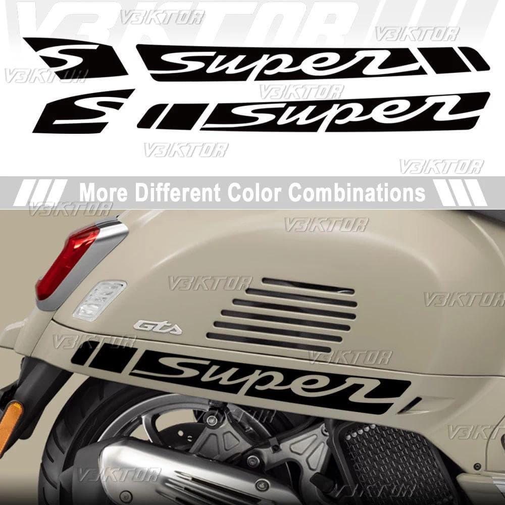 สําหรับ Vespa GTS/GTS Super GTS 250 GTS 300 GTV 250 GTV 300 GTS250 GTV300 สกู๊ตเตอร์สติกเกอร์ชุดด้านข้างDecals