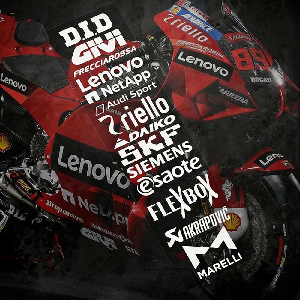 Ducati Ducati motogp Sponsor สติกเกอร์ PANIGALE กันน้ําตกแต่งสะท้อนแสงรูปลอก 09