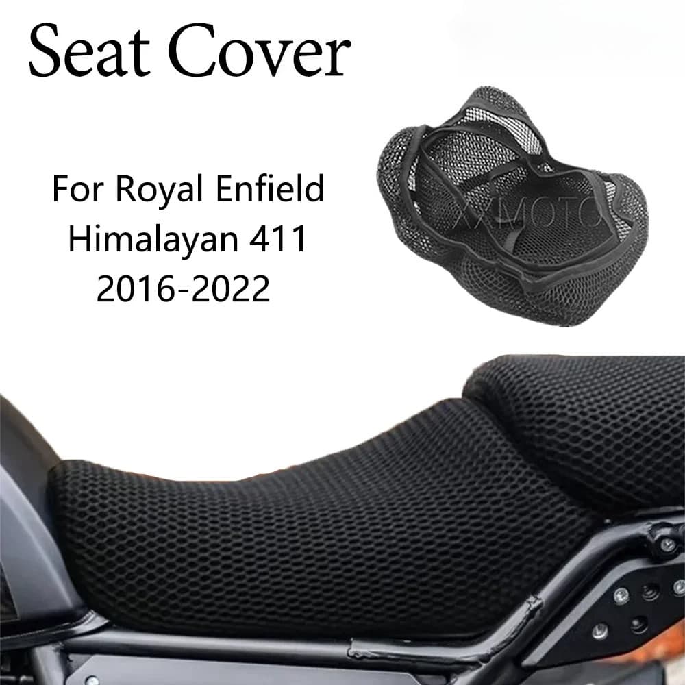 สําหรับ Royal Enfield Himalayan 411 ​2016-2022 ที่หุ้มเบาะรถจักรยานยนต์ฉนวนกันความร้อน 3ง ตาข่ายระบายอากาศเบาะป้องกันลื่น